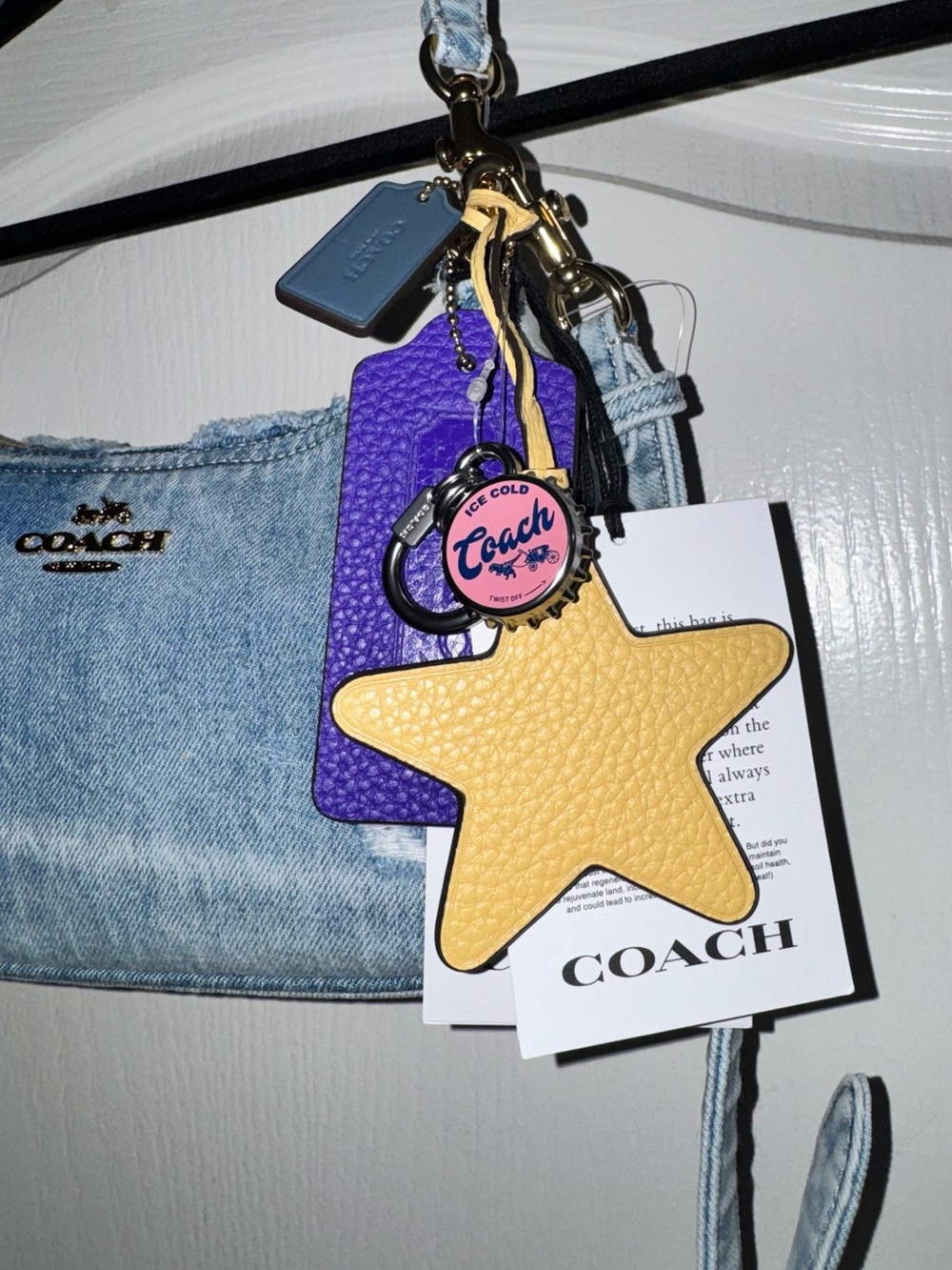 Coach Teri Shoulder Bag - Denim With All the Charms New With Tags Sold Out! - Picture 8 of 8